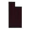 Flash Furniture Dell Receptacle Enclosure for 32 Gallon Trash Cans w/8-in Drop Hole and Upper Tray Shelf, Mahogany GC-M-196-MAH-GG - alternate 10